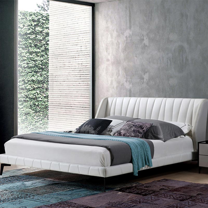 Giường mềm bằng gỗ thông và da thân thiện với môi trường